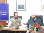 The Union Minister for Minority Affairs, Shri Mukhtar Abbas Naqvi in a meeting with the Grand Mufti of the Syrian Republic, Dr. Ahmad Badreddin Hassoun, in New Delhi on September 26, 2017.