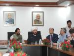 The Union Minister for Minority Affairs, Shri Mukhtar Abbas Naqvi in a meeting with the Grand Mufti of the Syrian Republic, Dr. Ahmad Badreddin Hassoun, in New Delhi on September 26, 2017.
