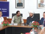 The Union Minister for Minority Affairs, Shri Mukhtar Abbas Naqvi in a meeting with the Grand Mufti of the Syrian Republic, Dr. Ahmad Badreddin Hassoun, in New Delhi on September 26, 2017.