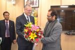 Egypt Ambassador in India H.E. Mr Hatem El Sayed Tageldin today met me at Antyodaya Bhawan & invited me to attend General Conference of Supreme Council of Islamic Affairs to be held in Cairo in Feb, 2018