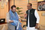 Madhya Pradesh Panchayat & Rural Development Minister Sh Vishwas Sarang met me at my office,various development issues of Madhya Pradesh were discussed