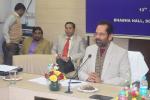 The Minister of State for Minority Affairs (Independent Charge) and Parliamentary Affairs, Shri Mukhtar Abbas Naqvi addressing the Anglo Indian community meeting, in New Delhi on January 13, 2017