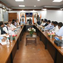 Haj review meeting was held on 3rd october 2018 at Antyodaya Bhawan. Senior officials from Minority Affairs Ministry, External Affairs, Civil Aviation, Health Ministry and Haj Committee of India and Indian Consulate in Saudi Arabia attended the meeting.