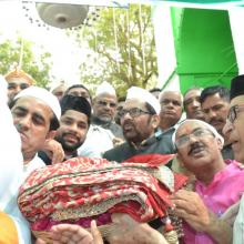 Today offered 'Chadar' on behalf of PM Shri Narendra Modi at dargah of Sufi Saint Hazrat Khwaja Moinuddin Chishti at Ajmer Sharif on 806th annual Urs. 