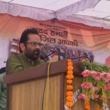 The Minister of State for Minority Affairs (Independent Charge) and Parliamentary Affairs, Shri Mukhtar Abbas Naqvi unveiling the plaque to inaugurate the Staff Quarters at Mewat Model School, in Haryana on September 29, 2016.