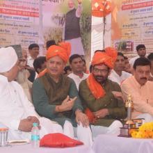The Minister of State for Minority Affairs (Independent Charge) and Parliamentary Affairs, Shri Mukhtar Abbas Naqvi unveiling the plaque to inaugurate the Staff Quarters at Mewat Model School, in Haryana on September 29, 2016.