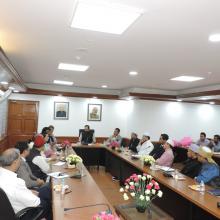 A delegation from Malaysia meeting the Union Minister for Minority Affairs, Shri Mukhtar Abbas Naqvi, in New Delhi on October 26, 2017.