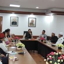 A delegation from Malaysia meeting the Union Minister for Minority Affairs, Shri Mukhtar Abbas Naqvi, in New Delhi on October 26, 2017.