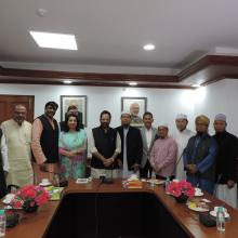 A delegation from Malaysia meeting the Union Minister for Minority Affairs, Shri Mukhtar Abbas Naqvi, in New Delhi on October 26, 2017.