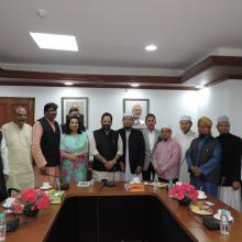 A delegation from Malaysia meeting the Union Minister for Minority Affairs, Shri Mukhtar Abbas Naqvi, in New Delhi on October 26, 2017.