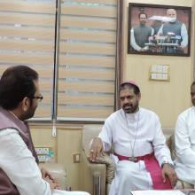 Delegation led by Bishop Theodore Mascarenhas, Sec Gen, Catholic Bishops Conference of India met me today.Delegation thanked PM Sh Narendra Modi and EAM Smt Sushma Swaraj for safe rescue of Father Tom Uzhunnalil from Yemen.