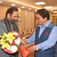 Arunachal Pradesh Govts senior Minister Shri Rajesh Tacho met me. Various development programmes in the state were discussed.