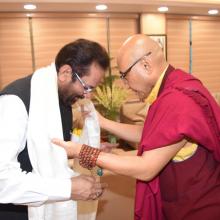 Various issues of Buddhist community discussed with delegation led by Buddhist master Tenam from Palpung Sherabling Monastic Seat.