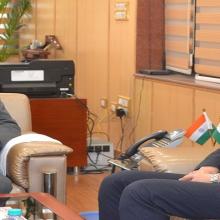 Egypt Ambassador in India H.E. Mr Hatem El Sayed Tageldin today met me at Antyodaya Bhawan & invited me to attend General Conference of Supreme Council of Islamic Affairs to be held in Cairo in Feb, 2018