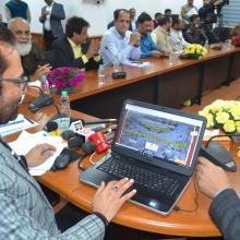 The Union Minister for Minority Affairs, Shri Mukhtar Abbas Naqvi launching the portal for Haj Tour Operators, in New Delhi on December 14, 2017.