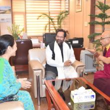 Various issues of Buddhist community discussed with delegation led by Buddhist master Tenam from Palpung Sherabling Monastic Seat.