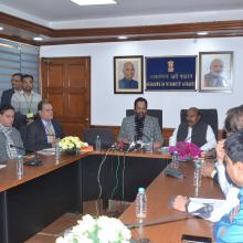 The Union Minister for Minority Affairs, Shri Mukhtar Abbas Naqvi launching the portal for Haj Tour Operators, in New Delhi on December 14, 2017.