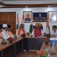 Today met various representatives of Dargah Ajmer Sharif at Antoydaya Bhawan and discussed in detail various issues concerned to the Dargah.