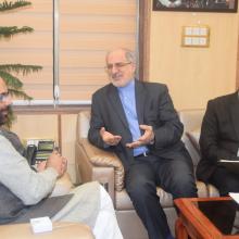 Iran Ambassador H.E Gholamreza Ansari today made a courtesy visit, various issues were discussed.