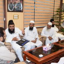 Delegation led by Maulana Mohd. Sajid Rashidi, president All India Imam Association, met me at Antyodaya Bhawan today.Positive discussion held on various development issues of Muslim community especially educational empowerment