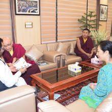 Various issues of Buddhist community discussed with delegation led by Buddhist master Tenam from Palpung Sherabling Monastic Seat.