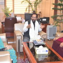 Various issues of Buddhist community discussed with delegation led by Buddhist master Tenam from Palpung Sherabling Monastic Seat.