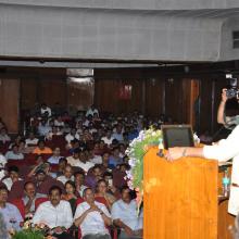 Informed common people and traders about benefits of GST at awareness programme in Hyderabad. Union Minister Sh Bandaru Dattatreya was also present. After GST, country has moved towards one nation, one tax.