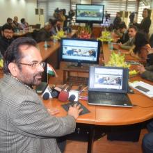 launching the trilingual website of Haj Committee of India, in New Delhi on December 20, 2016