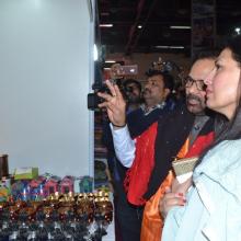 The Union Minister for Minority Affairs, Shri Mukhtar Abbas Naqvi inaugurating the Hunar Haat, at the 37th India International Trade Fair (IITF), at Pragati Maidan, in New Delhi on November 15, 2017.