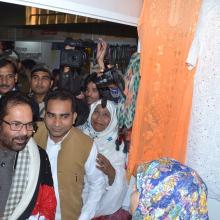 The Union Minister for Minority Affairs, Shri Mukhtar Abbas Naqvi inaugurating the Hunar Haat, at the 37th India International Trade Fair (IITF), at Pragati Maidan, in New Delhi on November 15, 2017.