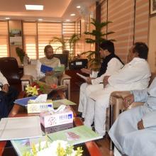 Discussed various issues related to Ajmer Sharif Dargah with delegation led by Dargah Committee Chairman.Central Government will start various development projects at Ajmer Sharif Dargah and near by areas