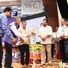 The Union Minister for Minority Affairs, Shri Mukhtar Abbas Naqvi addressing the National Conference of Principal Secretaries-Secretaries in-charge of States - UTs dealing with Minority Affairs, in New Delhi on July 16, 2018.